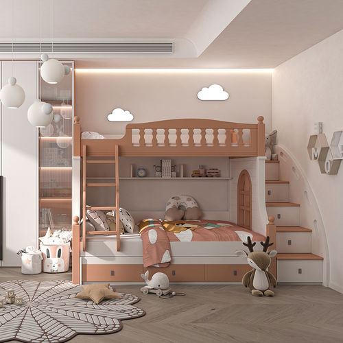 Белая детская комната - DFD-BBW-05 - Dief Flooring - оранжевая / цвет по индивидуальному заказу / из дерева