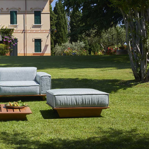 Современная оттоманка - Geta - WOW ITALY - из ткани / из ироко / квадратная
