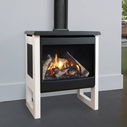Газовая печь-камин - Madrona - Valor Fireplaces - на ножках / современная / из чугуна