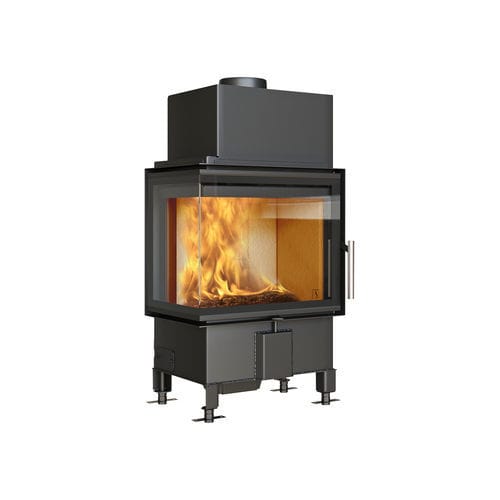 Закрытая топка на дровах - SCAN 5006 FL - Scan A/S - угловая / из металла / встраиваемая
