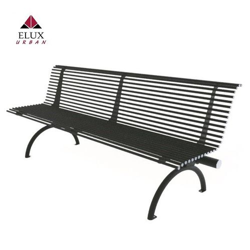 Современная общественная скамейка - Allegra 761 - Elux srl - из стального листа / из гальванизированной стали / из нержавеющей стали