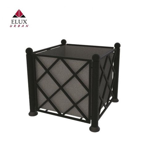 Кадка для растений из гальванизированной стали - Fioriera Diantha 100 - Elux srl - квадратная / на заказ / устойчивая к атмосферным воздействиям