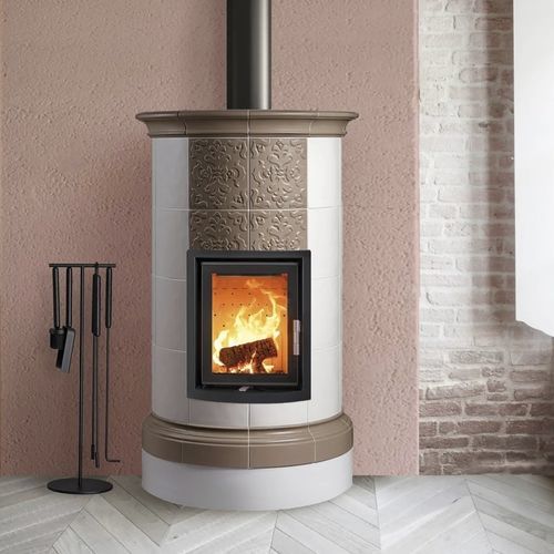 Печь-камин на дровах - DOLOMIA 4 LEVELS - Cerampiù Srl - электрическая / 8 кВ / многотопливная