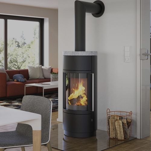 Печь-камин на дровах - BASILIA - HASE Kaminofenbau GmbH - 7 кВ / многотопливная / отдельностоящая