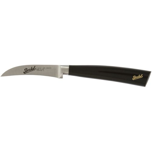 Нож для чистки овощей и фруктов с рукояткой из смолы - ELEGANCE CURVED 7 BLACK - Berkel - с лезвием из нержавеющей стали