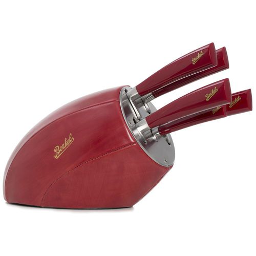 Стойка для ножей из кожи - ELEGANCE SENSE RED + ELEGANCE SET - Berkel