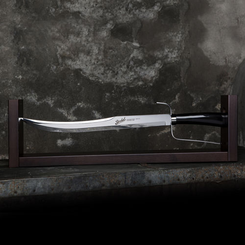 Кухонный нож с рукояткой из рога - SUPERIOR CHAMPAGNE SABRE BLACK BUFFALO - Berkel - с лезвием из нержавеющей стали