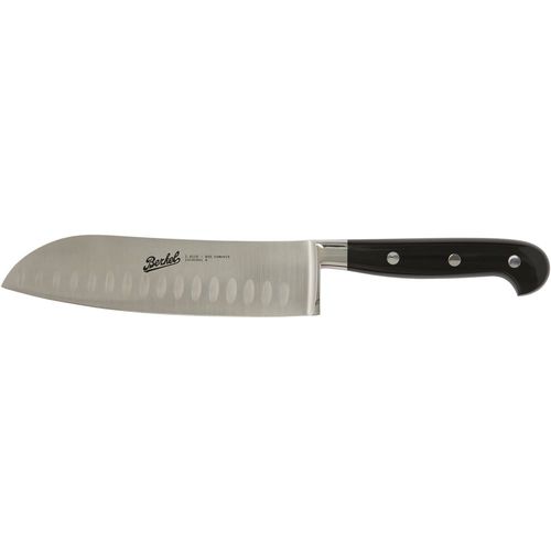 Кухонный нож с рукояткой из смолы - ADHOC SANTOKU 18 BLACK - Berkel - с лезвием из нержавеющей стали