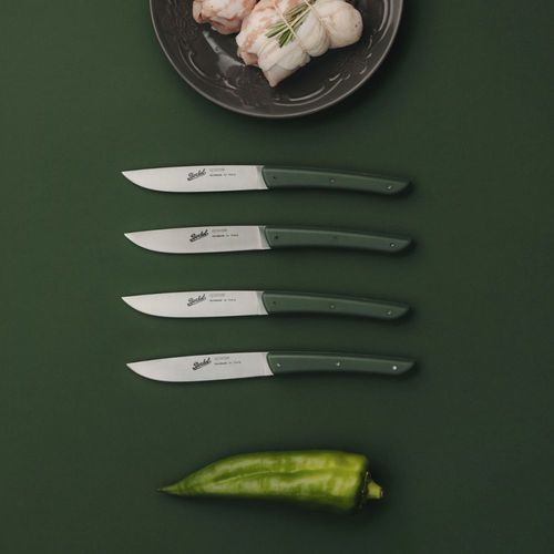 Нож для стейка с пластиковой ручкой - COLOR SET OF 4 GREEN - Berkel - с лезвием из нержавеющей стали