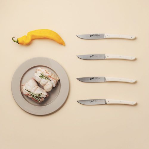 Нож для стейка с пластиковой ручкой - COLOR SET OF 4 CREAM - Berkel - с лезвием из нержавеющей стали