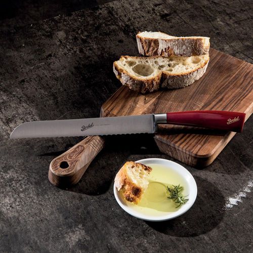 Нож для хлеба с рукояткой из смолы - ELEGANCE 22 RED - Berkel - с лезвием из нержавеющей стали