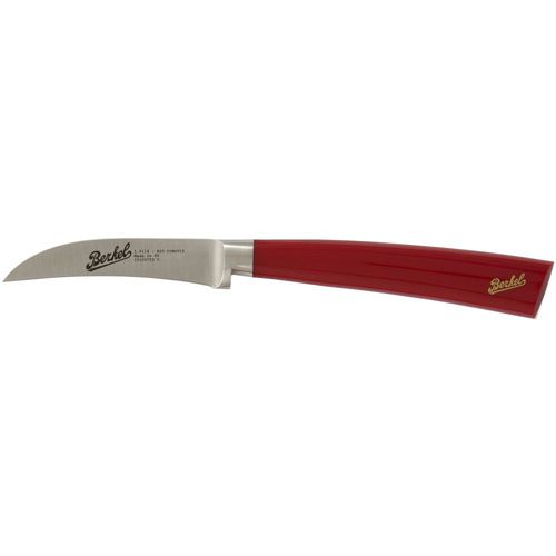 Нож для чистки овощей и фруктов с рукояткой из смолы - ELEGANCE CURVED 7 RED - Berkel - с лезвием из нержавеющей стали