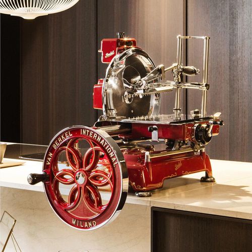 Ломтерезка для колбасных изделий - FLYWHEEL B114 RED - Berkel - ручная / для профессионального использования / с дисковым ножом