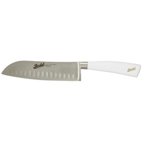 Кухонный нож с рукояткой из смолы - ELEGANCE SANTOKU 18 WHITE - Berkel - с лезвием из нержавеющей стали