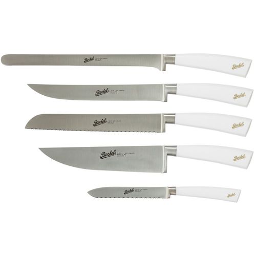 Кухонный нож с рукояткой из смолы - ELEGANCE SET OF 5 WHITE - Berkel - с лезвием из нержавеющей стали