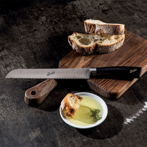 Нож для хлеба с рукояткой из смолы - ELEGANCE 22 BLACK - Berkel - с лезвием из нержавеющей стали
