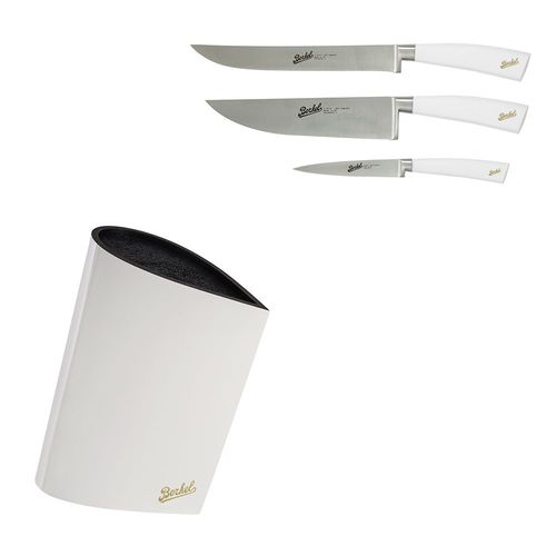 Стойка для ножей из полипропилена - BAG + ELEGANCE CHEF SET OF 3 WHITE - Berkel - из ДВП / из фанеры / из полированной древесины