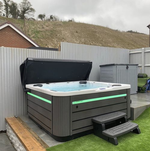Каркасная спа-ванна - CX-6 Deluxe - Catalina Spas - квадратная / 6 мест / из нержавеющей стали