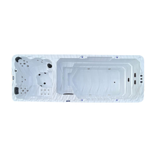 Каркасный плавательный спа-бассейн - Marathon Dual Temp - Catalina Spas - прямоугольный / 4 места / из нержавеющей стали