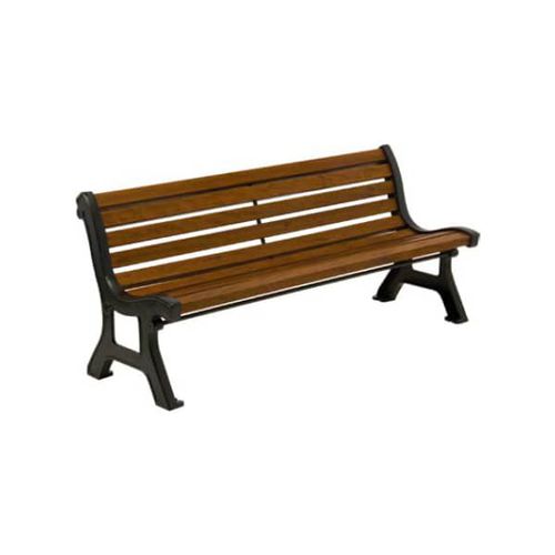 Современная общественная скамейка - BENCHES ROMA - EUROCOM SRL - из металла / из дерева / со спинкой