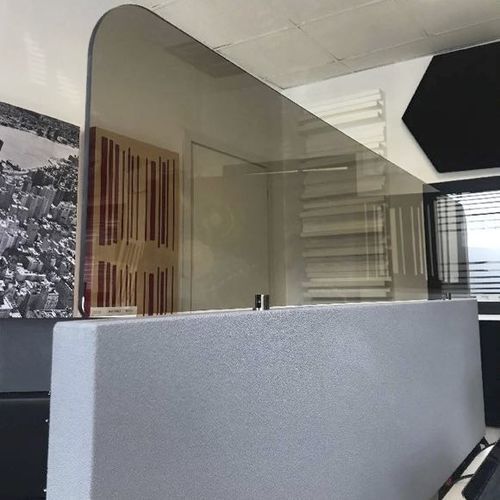 Звукоизоляционная панель для рабочего стола - SCRIVANIA - Oudimmo Acoustic Design - из поликарбоната / прямоугольная / имитация ткани