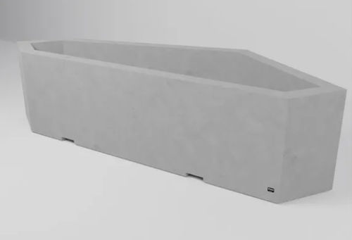 Кадка для садовых растений из бетона - Sirolis - шестиугольная / путем 3D-печати / многоразовая