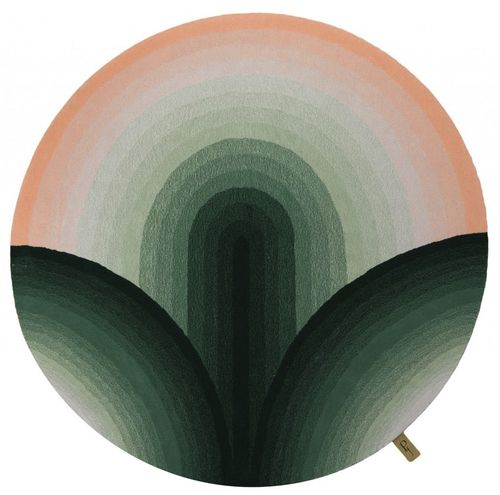 Современный ковер - tapis rond haut de gamme NELAMBO - inspiration du lotus sacré  - Studio Gazelles - геометрический / из шерсти / круглый