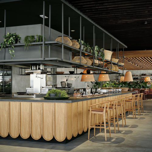 Декоративная панель из дерева - DECOR DE BAR - WALLWOOD COURBE - Studio Gazelles - для внутренней компоновки / гладкий / матовый