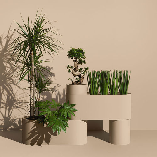 Кадка для садовых растений из металла - PLANT HERE - MIZETTO AB - овальная / модульная / с габионом