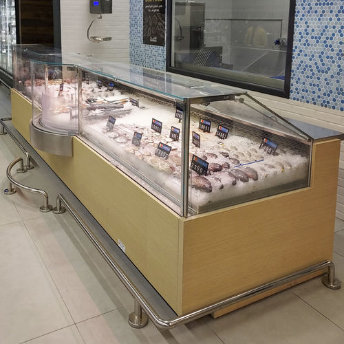 Стоечная холодильная витрина - BISTROT  - Eurocryor - для рыбного рынка / из металла / с дверью