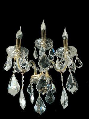 Настенный светильник в стиле барокко - 165 - CRISTALUX LIGHTING DESIGN - для интерьера / из нержавеющей стали / из кристалла