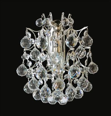 Современный настенный светильник - 832/1/4CB - CRISTALUX LIGHTING DESIGN - для интерьера / из нержавеющей стали / из кристалла