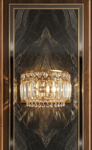 Современный настенный светильник - 2004/2 - CRISTALUX LIGHTING DESIGN - для интерьера / из нержавеющей стали / из кристалла