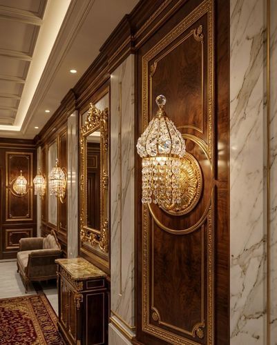 Современный настенный светильник - 9402/1 - CRISTALUX LIGHTING DESIGN - для интерьера / из металла / из кристалла