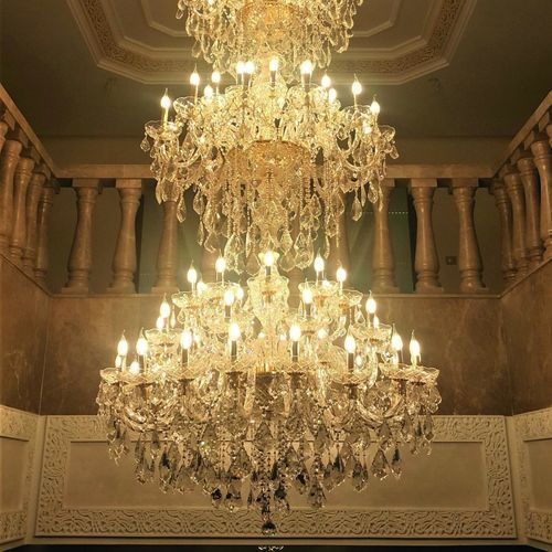 Люстра в стиле барокко - 77 series - CRISTALUX LIGHTING DESIGN - из нержавеющей стали / из кристалла / для профессионального использования
