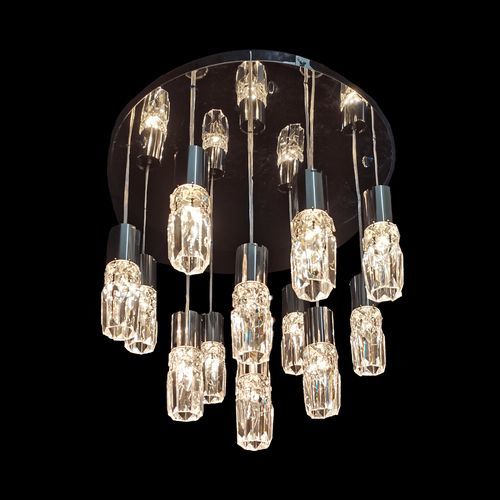Современная люстра - 1750 SERIES - CRISTALUX LIGHTING DESIGN - из нержавеющей стали / из кристалла / 7 лампочек