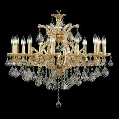 Классическая люстра - 12/12+1D - CRISTALUX LIGHTING DESIGN - из металла / из кристалла / 13 лампочек