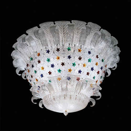 Современный потолочный светильник - MADEMOISELLE COROLLE - BEBY ITALY SRL - круглый / из муранского стекла / из металла