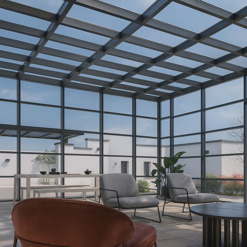 Фотовольтаическая стеклянная панель - AHLUX ITALIA SRL - слоистая / закаленная / прозрачная