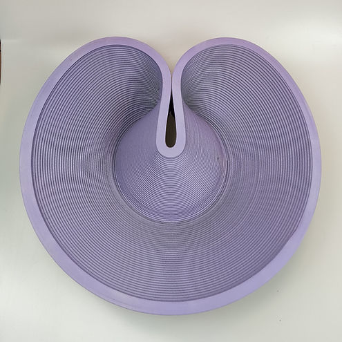 Тарелка для десерта - PURPLE ONE-OFF SEASHELL LARGE - BlueCycle - скульптурный / из пластика / однотонный