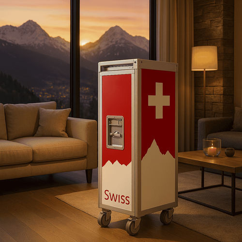 Тележка для напитков - SWISS - Skypak - для перевозки обедов / для хранения / Воздушное судно