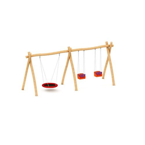 Качель из дерева - SK1028-N - ASLIPARK ÇEVRE TASARIM VE MÜH. SAN. DIŞ TİC. LTD. ŞTİ (Robiwood) - для сада / 2 места / 3 места
