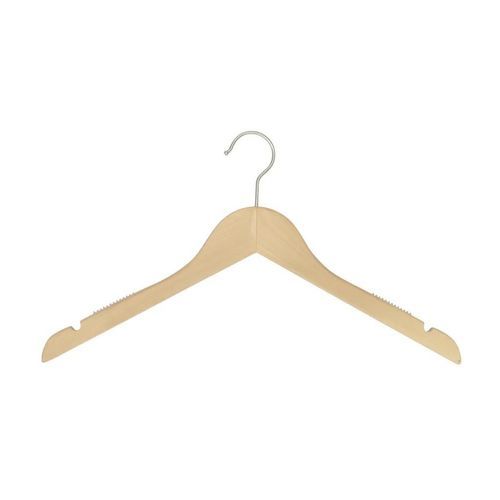 Плечики из никеля - HTAS41_NAT_N - Best Mannequins BV - из матовой полированной древесины / для магазина одежды