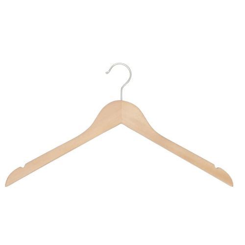 Плечики из никеля - HT44_NAT_N - Best Mannequins BV - из матовой полированной древесины / для магазина одежды