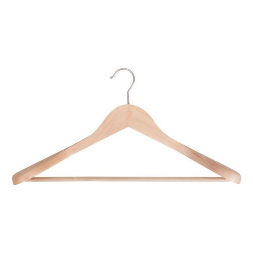 Плечики из никеля - HS5PAS44_NAT_N - Best Mannequins BV - из матовой полированной древесины / для магазина одежды