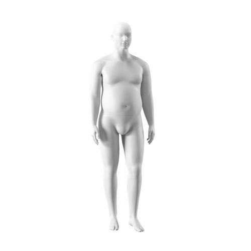 Выставочный манекен мужчина крепкого телосложения - MORM102H071_WH - Best Mannequins BV - абстрактный / из стекловолокна / из полиэстера