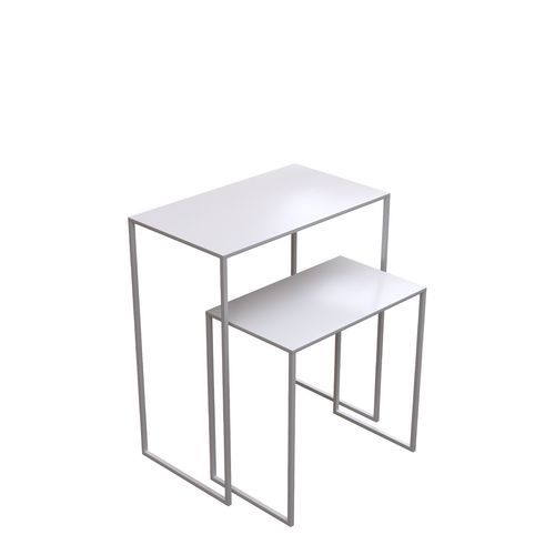 Современный стол Жигонь - INTTABLESET1_WH - Best Mannequins BV - из стали / с основанием из металла / квадратный