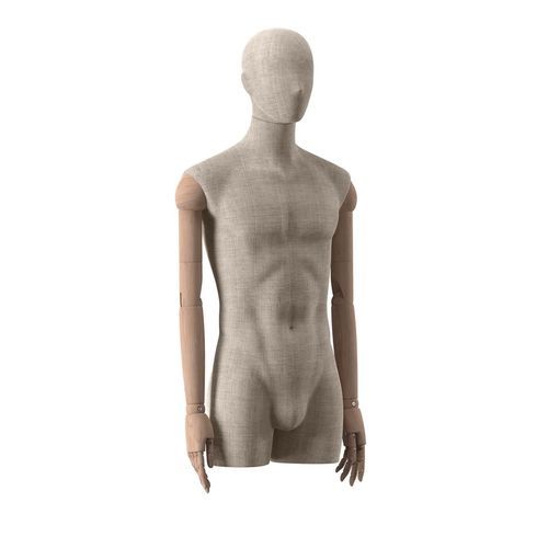 Выставочный манекен мужчина - MAMB61H70_BERW - Best Mannequins BV - винтаж / из пенополиуретана / из дерева