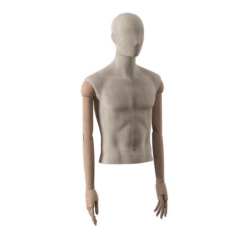 Бюст манекена мужчина - MAMB62H70_BERW - Best Mannequins BV - винтаж / из пенополиуретана / из цельной древесины