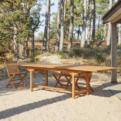 Современный обеденный стол - CAPRI - Tikamoon - из акации / прямоугольный / выдвижной